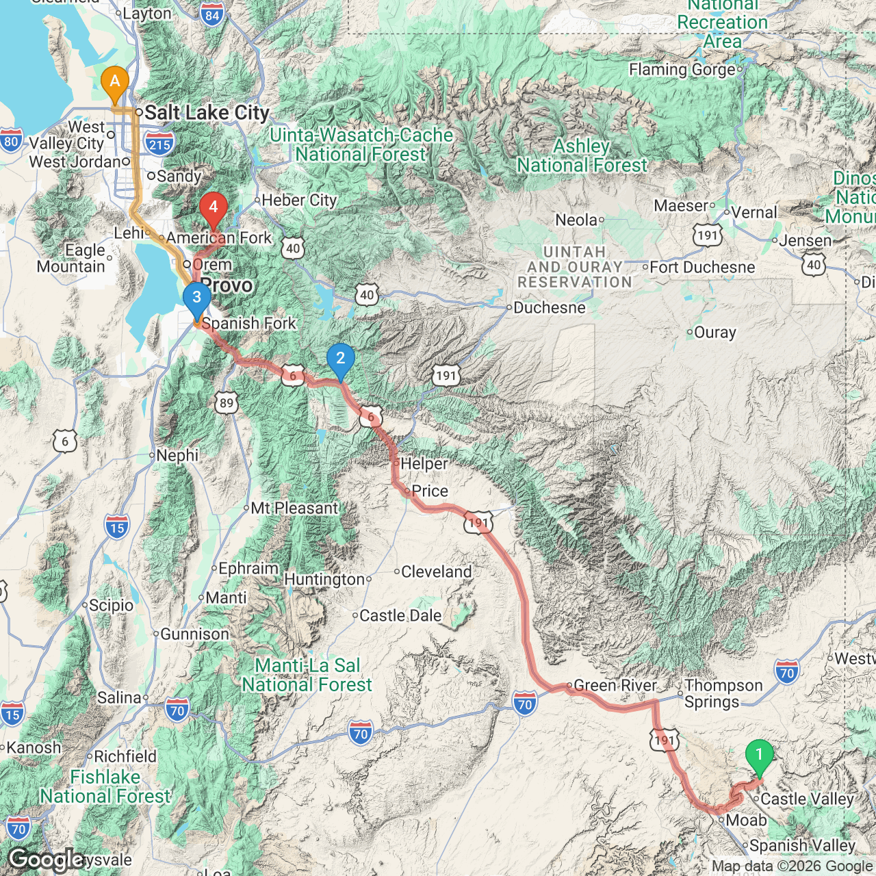 Day 6 route map